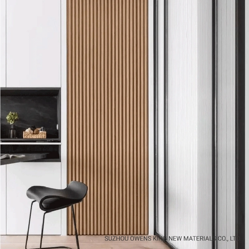 3D Decorative Bamboo Wall Panels Anti-Mildew Soundproof PVC Interior Acoustic Wall Panel