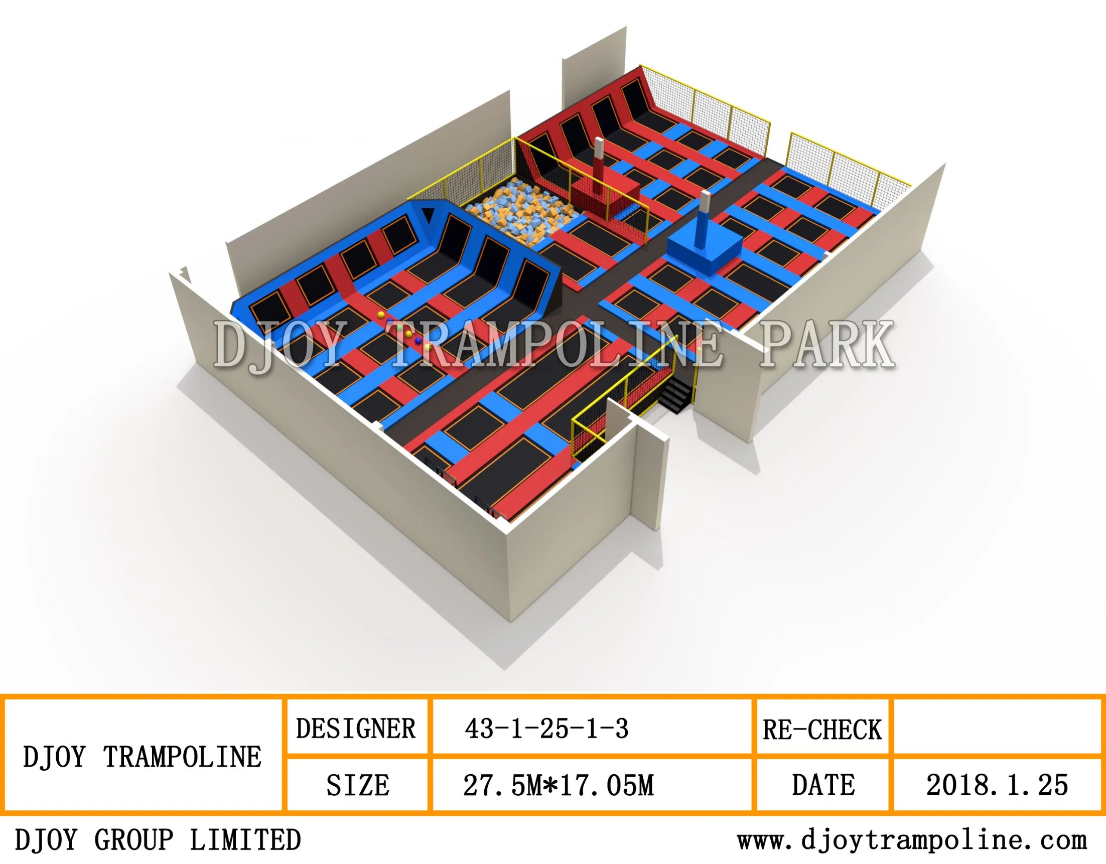 Best Quality Commercial Trampoline Park with Foam Pit