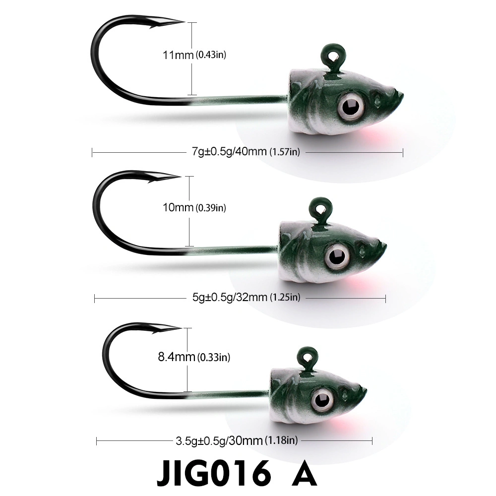 3.5 جرام، 7 جرام، خطاف صيد أسماك ذو رصاص جيغ للحصول على إغراء ناعم