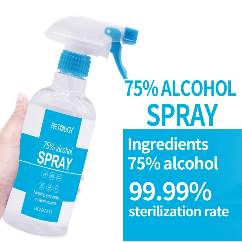 OEM Vente en gros alcool 75% germicide antibactérien Spray 500ml