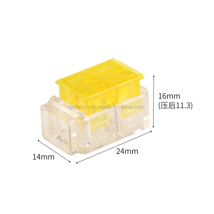 Bloc de jonction Free-Breaking Libre Connecteur dénudage de fil souple et dur Universal 1-2,5 Square utiliser 2 trou parallèlement Bornier d'extrémité du connecteur du fil