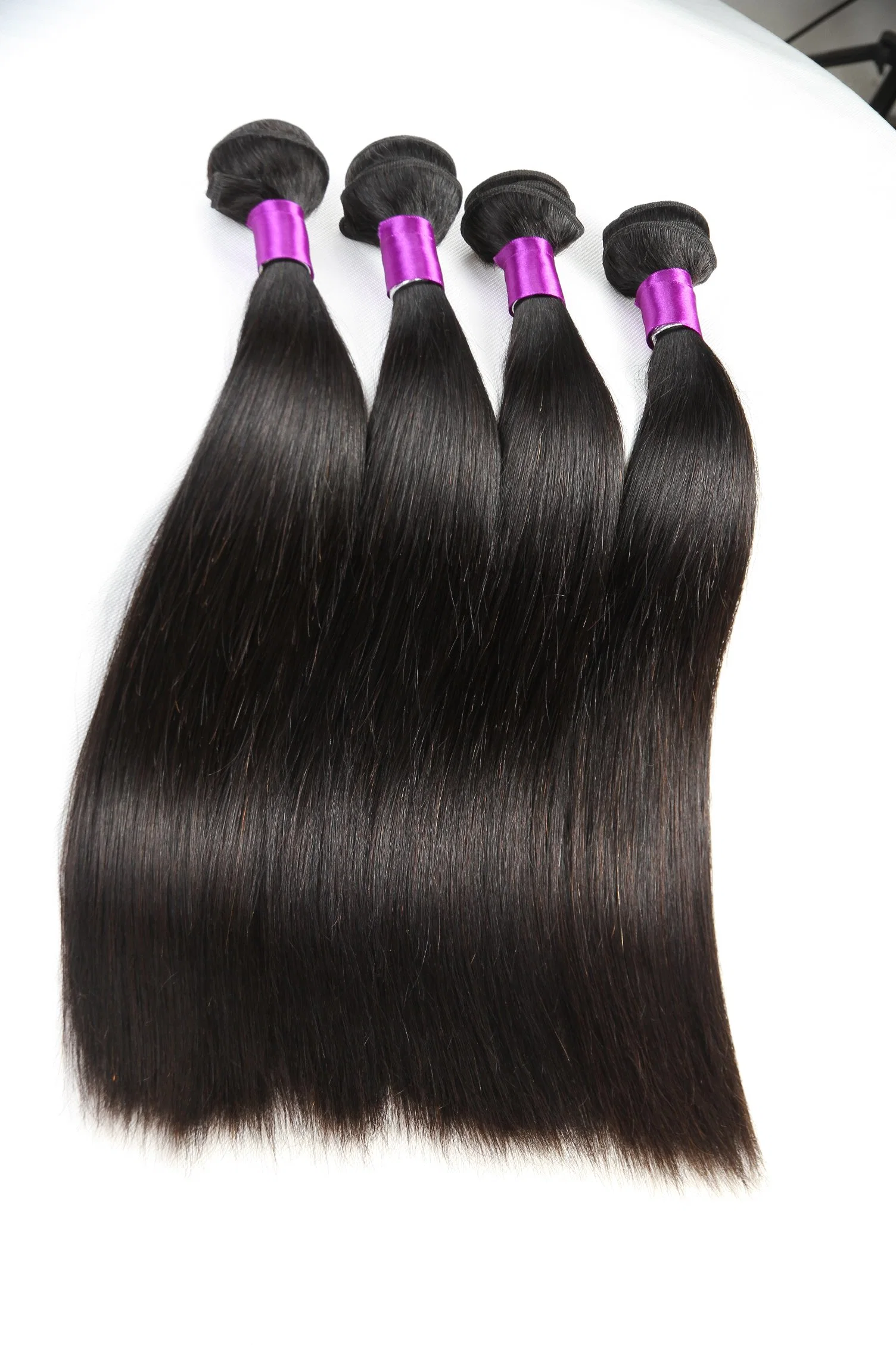 Wholesale No Chemical Processed Raw Virgin Straight Human Hair Weaving