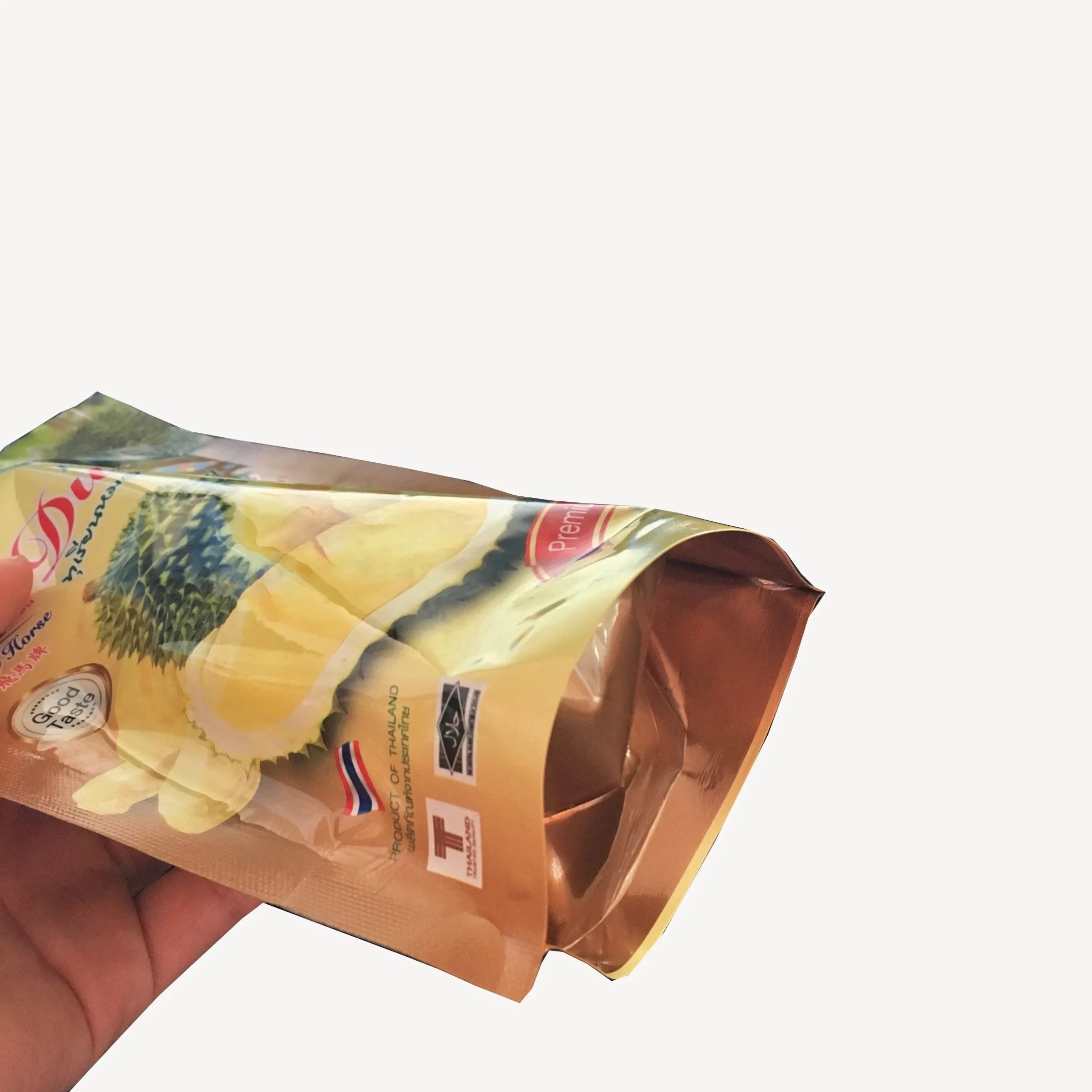 Dry Fruit Flexible Packing Heat Seal Printing Custom Design in Stock Packaging Plastic Stand up Snack Pouch with Zipper