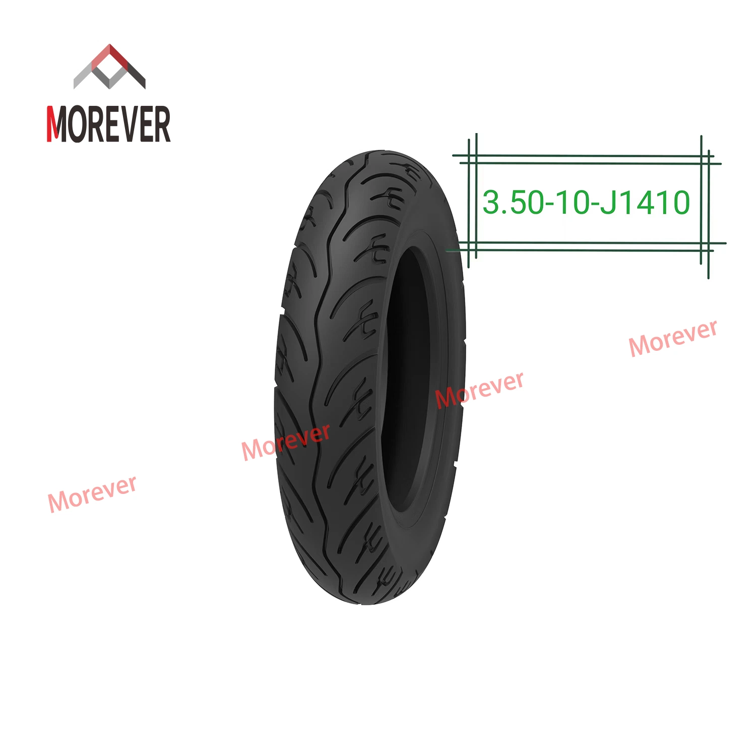 Motorcycle Spare Parts Tubeless Tire Motorcycle Tire Rubber Tires 3.50-10-J1410
