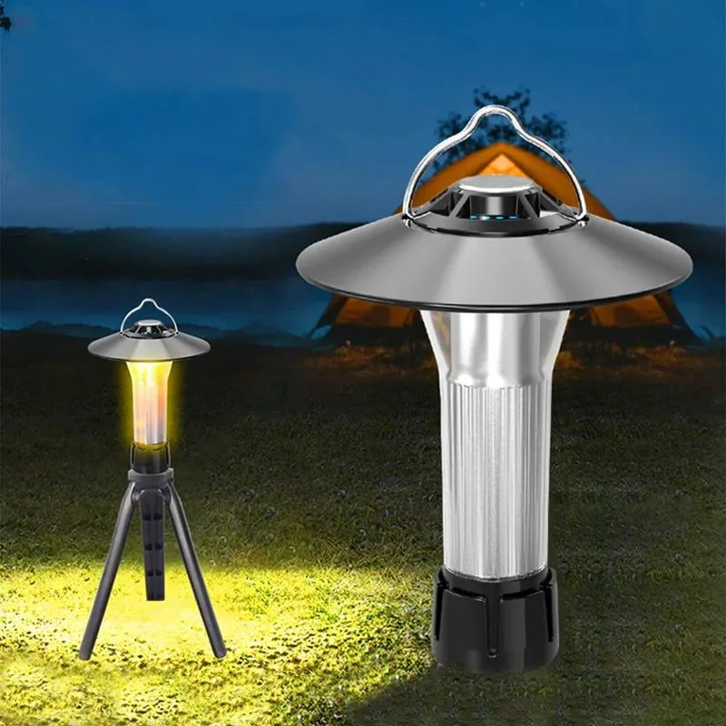 Lanterna de campo LED Mini íman recarregável portátil com suporte Gancho para tripé