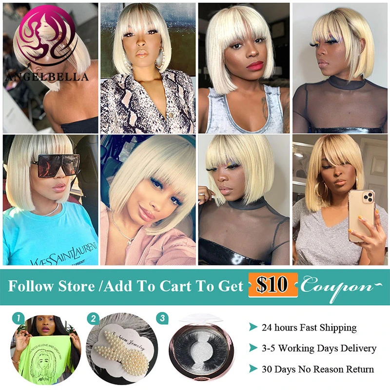 613 Blonde Wigs 100% Human Hair Wigs Wholesale/Supplier Cuticle Aligned Virgin Lace Front Human Hair Blonde with Bangs