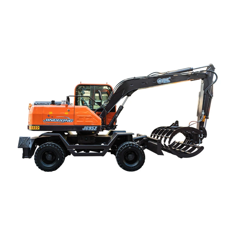 Excavator Cotton Grapple Metal Scraps Handling Machine Wood Grapple Sugarcane Grab Loader