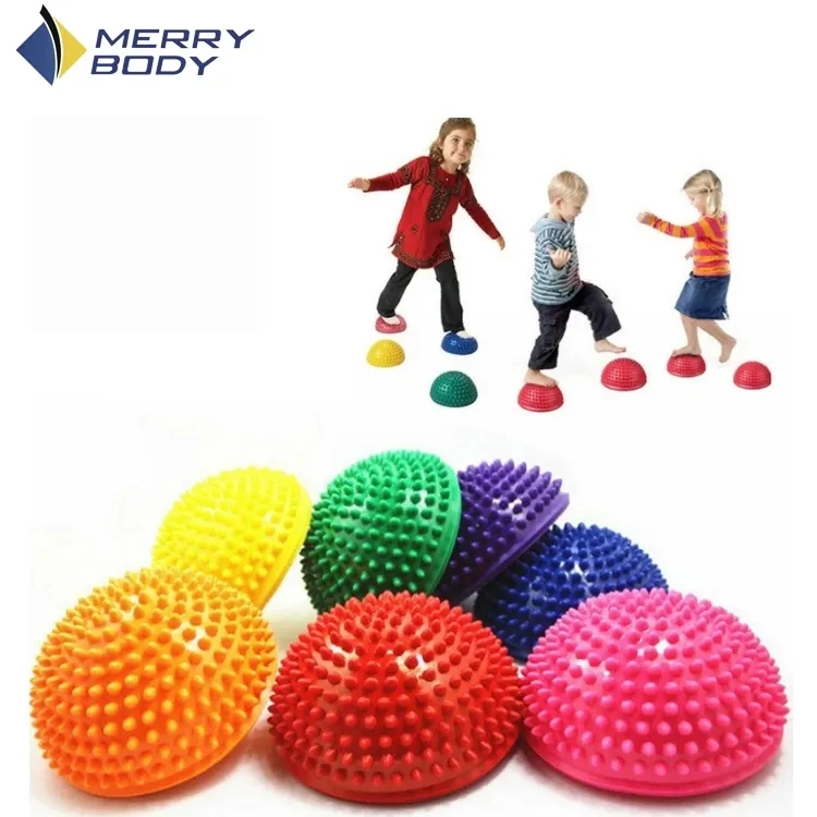 Aufblasbarer PVC Massage Point Half Fit Ball Balance Trainer Stabilisator Fitness-Pilates-Fitness Balancing Ball