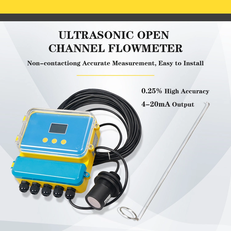 Sewage Pipeline Triangular Weir Open Channel Ultrasonic Portable Energy Flowmeter Flow Meter