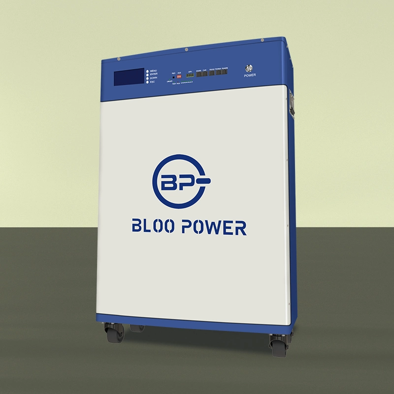 Bloopower 5 kWh 5kw 10kwh 48V200ah 48V100ah montaje en bastidor 3,2v 80Ah Cargador de celda de energía solar Caja de Alimentación montada en bastidor