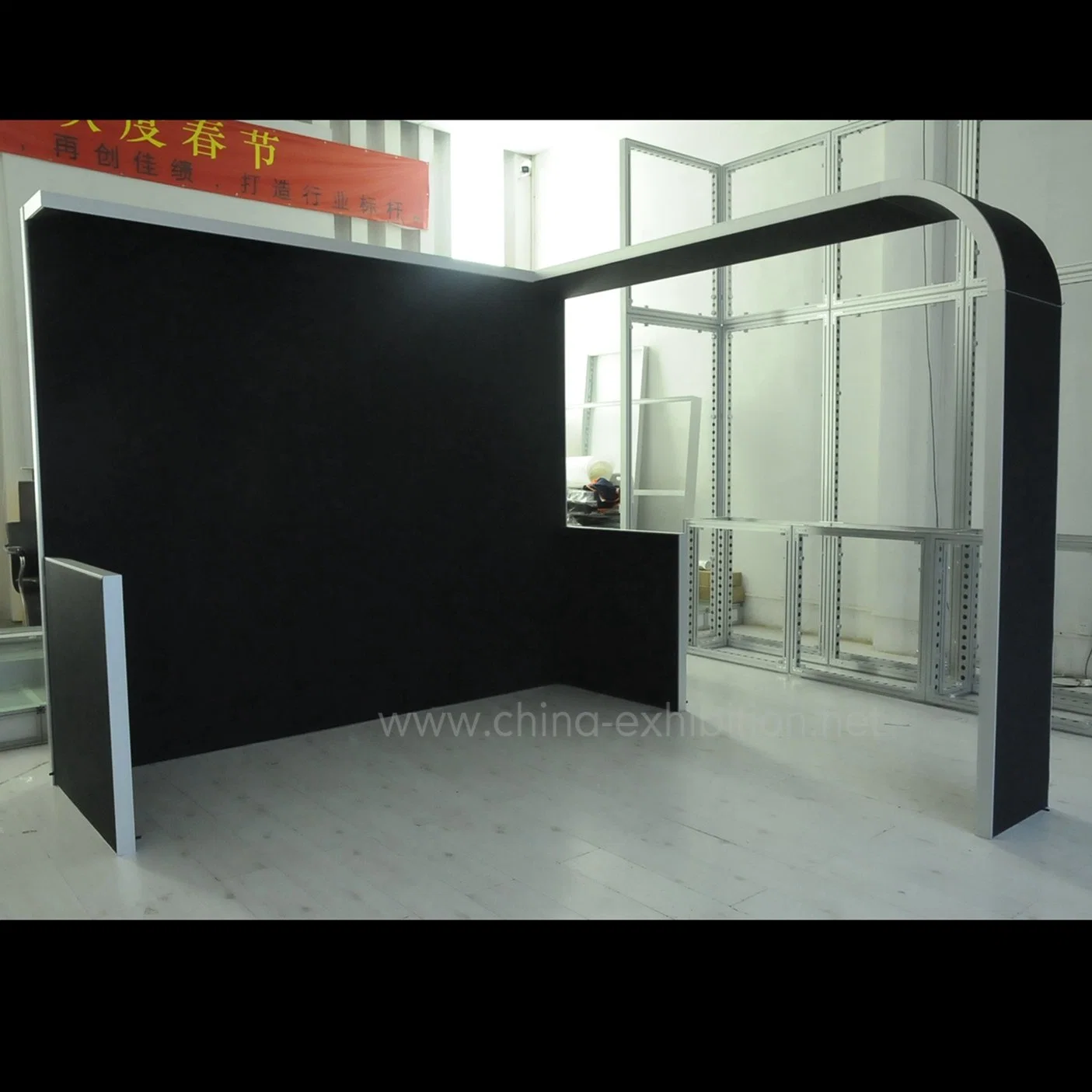 Material de aluminio Panel estándar de tamaño 3X3 Retail Stand de exposición