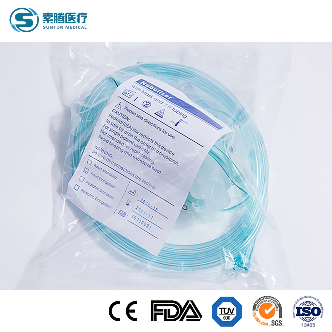 Sunton China Medical Laryngeal Mask Suppliers 100PCS/CTN Child S Oxygen Face Mask Free Comfortable Touch Tracheostomy Oxygen Mask with 360 Rotation Connector