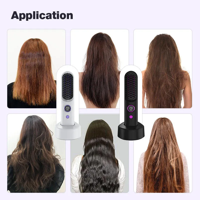 Custom Logo Professional Wholesale/Supplier Luxury Electric Hair Straightener Brush Hair