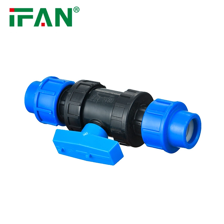 Ifan Wholesale/Supplier Polypropylene Color Customized PP Ball Valve HDPE Poly Pipe Fitting