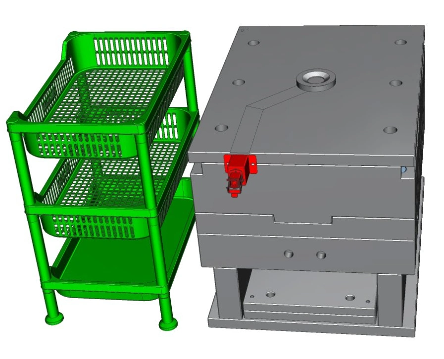 Molde de solda caixa de plástico prato vegetal cesto de rack moldagem por injeção