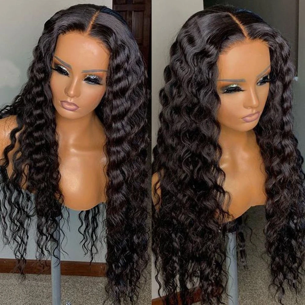 Kbeth горячая продажа долго глубокую волны парики человеческого волоса кружева передней бразильского 130 плотности закрытия 36-дюймовый HD кружева воды Wig кривой человеческого волоса