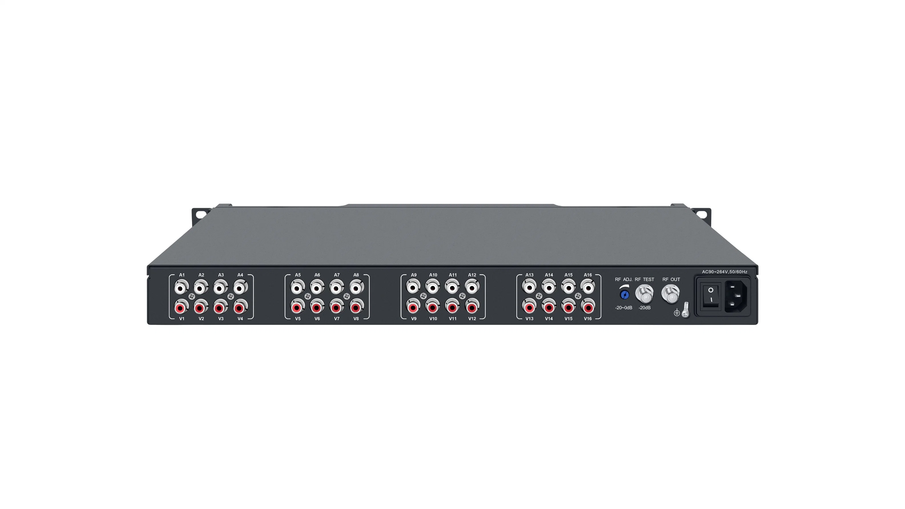 Sortie RF corps 1 U pour toutes les modulations 16 HDMI Channel Module analogique agile