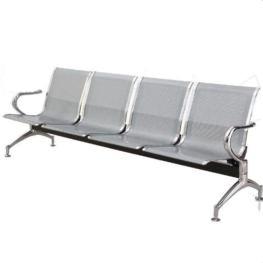 Tandem 3 sièges aéroport public pu chaise d'attente 3-Seater Metal Banc d'attente