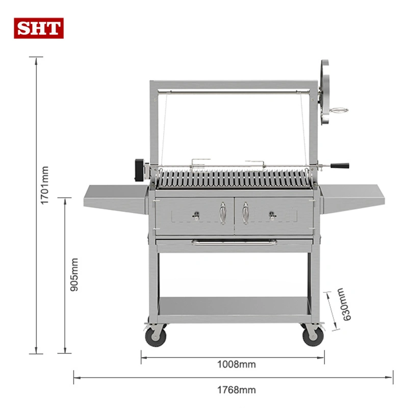 Einstellbare BBQ Grill Maschine Grill Grill hausgemachte Uniflame Holzkohle Grill