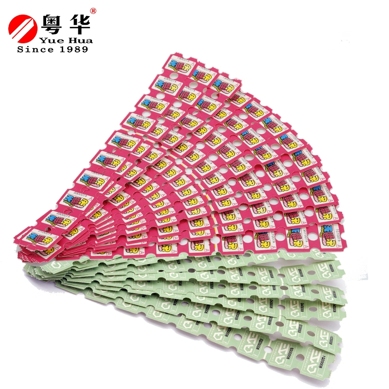 Factory Price Wholesale/Supplier OEM Amusement Parts Bar Code Ticket Arcade Tickets 180g Lottery for Arcade Machine