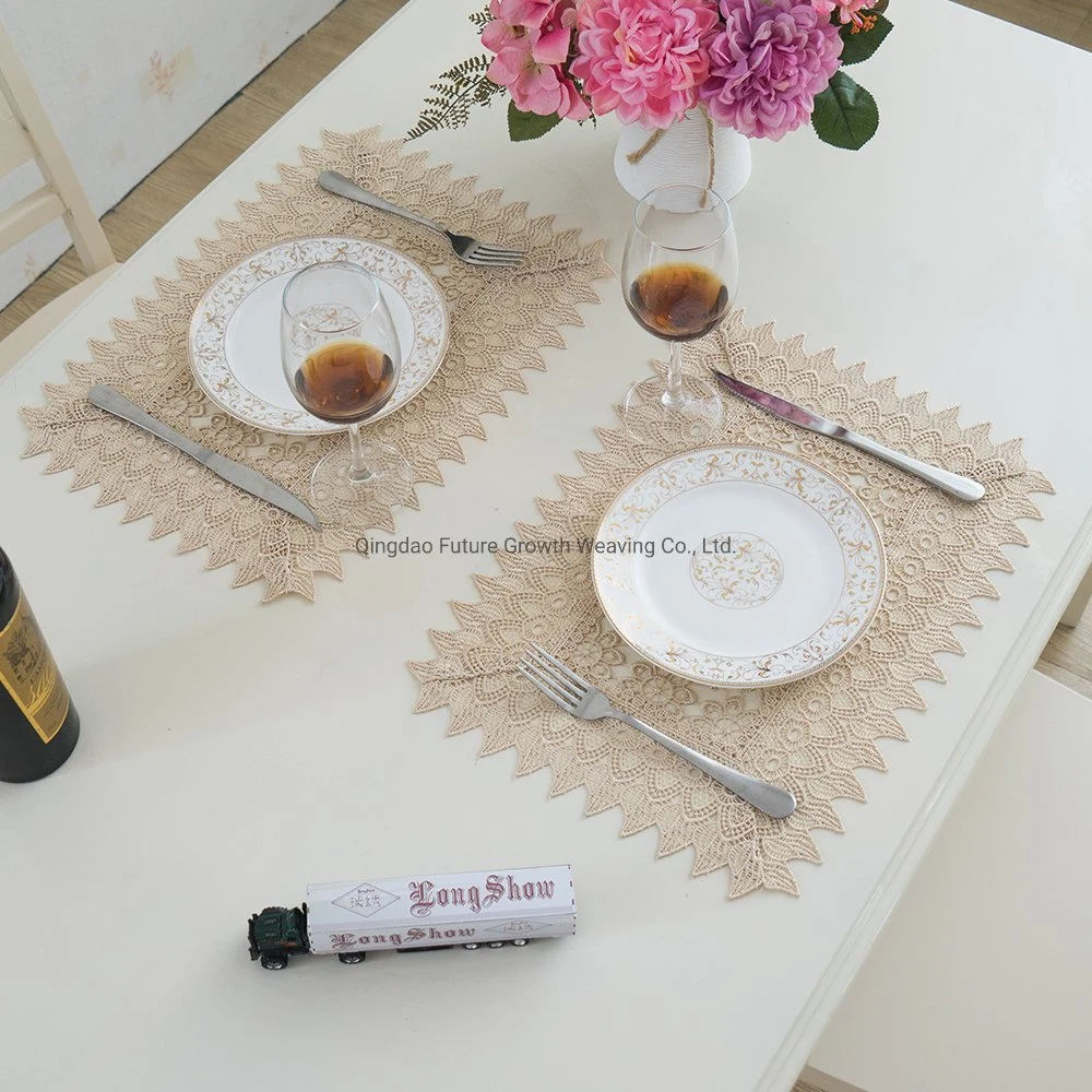 Elegant Simple Design Water Soluble Decorative Place Mat, Table Runner, Tablecloth