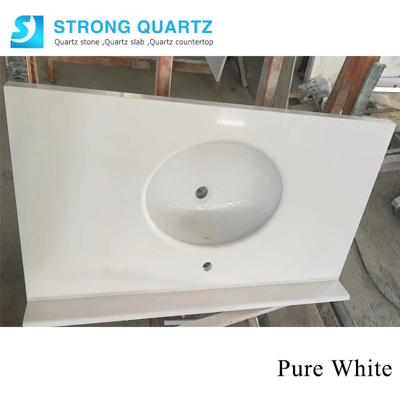 Pure White/Grey/Black/Red/Beige Quartz Stone Slabs Countertop From Guangdong Foshan China