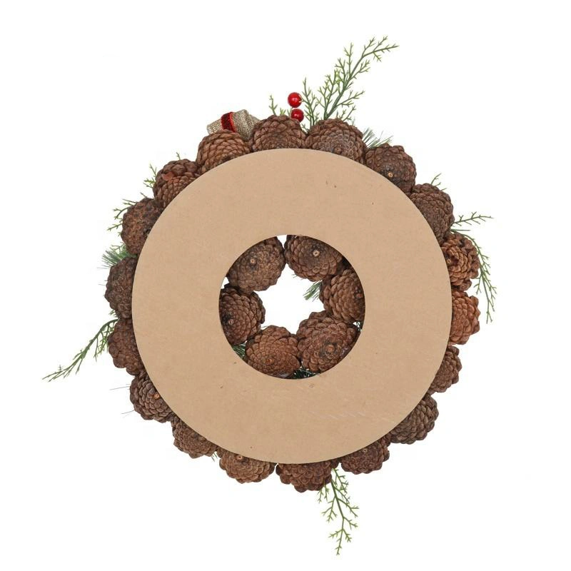 Red Deer Pine with Snow Outdoor Tree Christmas Wreath