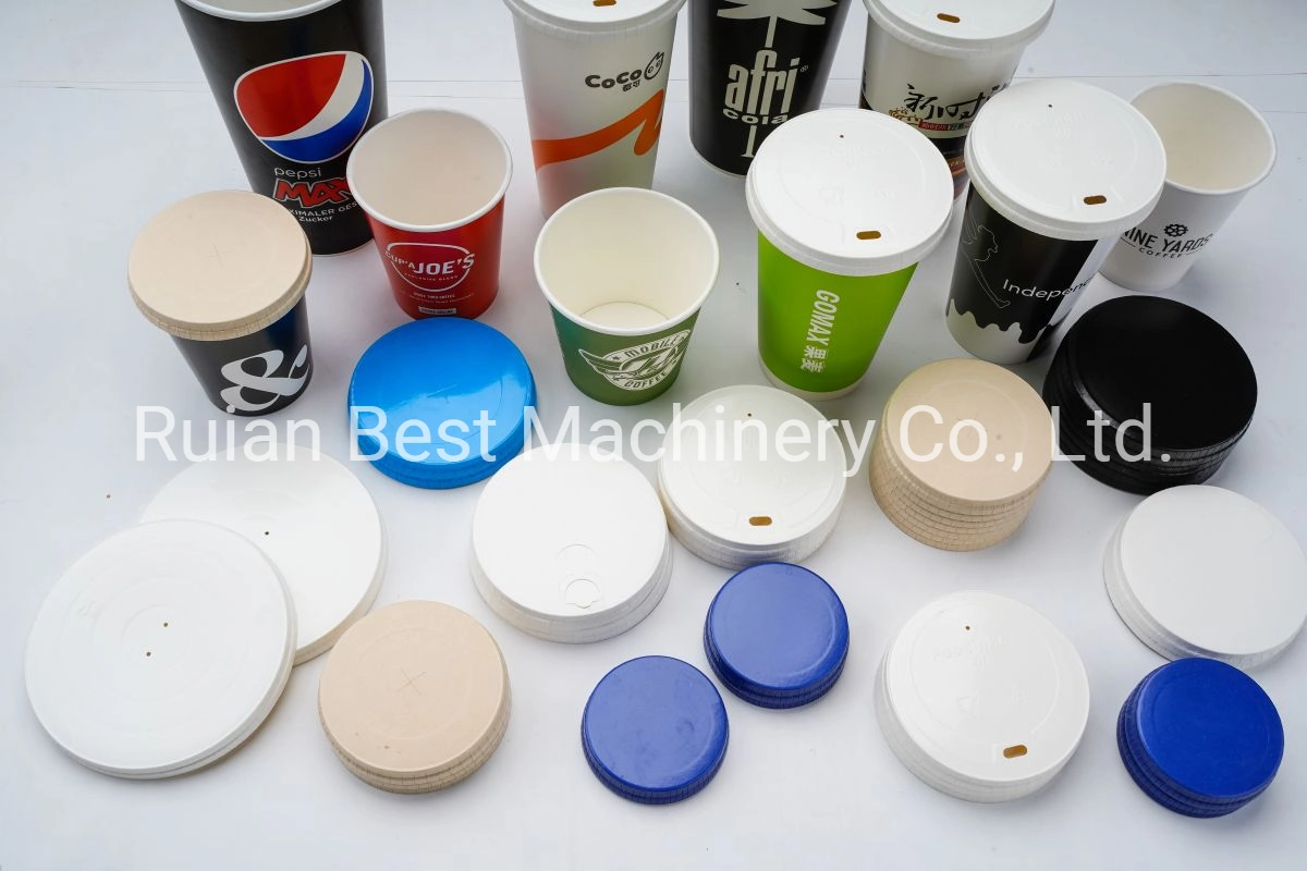 Certificate Paper Cup Cover Lid Automatic Heating/Stacking Into One Machine Production Line