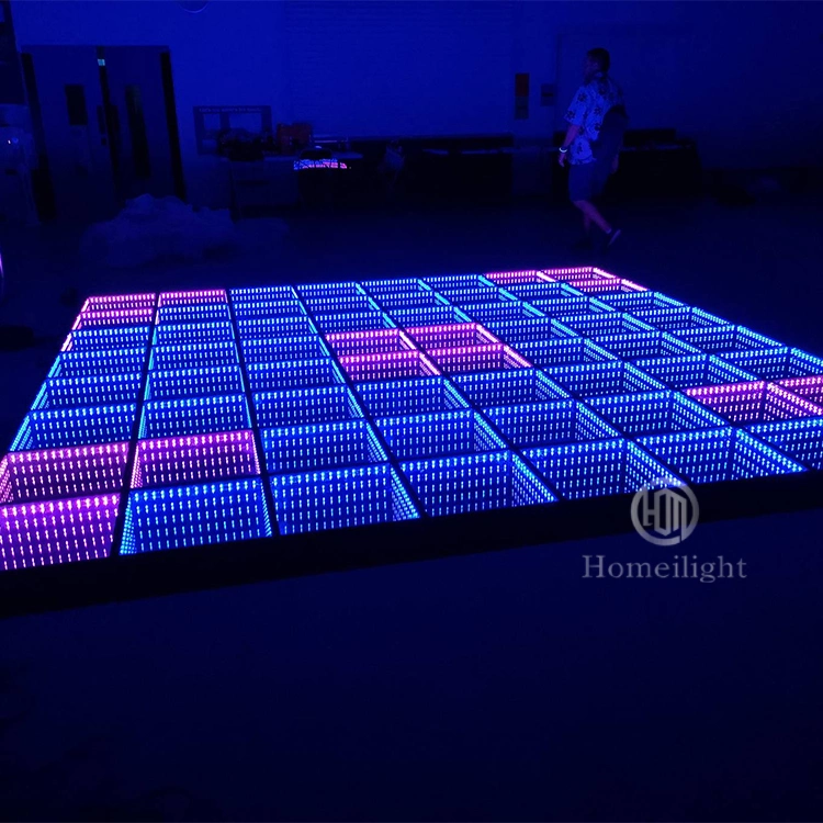 Outdoor Portable Dance Floor Toughened Glass 3D Mirror Wedding Effect Dance Floor Display