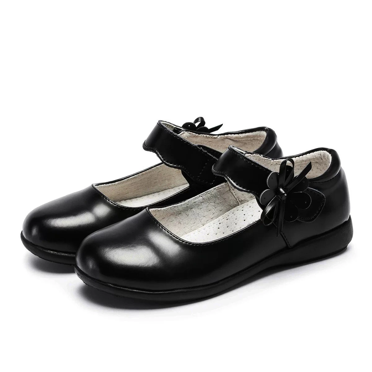 Student Back to School Kids Shoes Black Leather Kids School Shoes