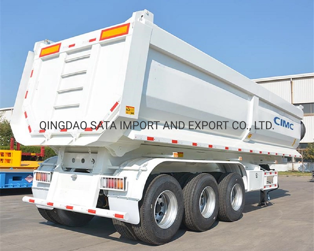 3 Axles U Shape Rear Dump Box Tipper Truck Semi Trailer