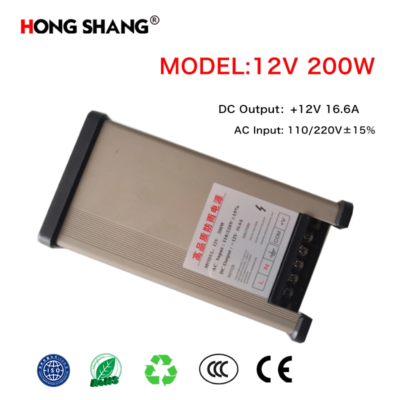 Waterproof Advertising Light Box Adapter AC110/220V DC+12V Transformer 16A Power Supply Switch Power Supply