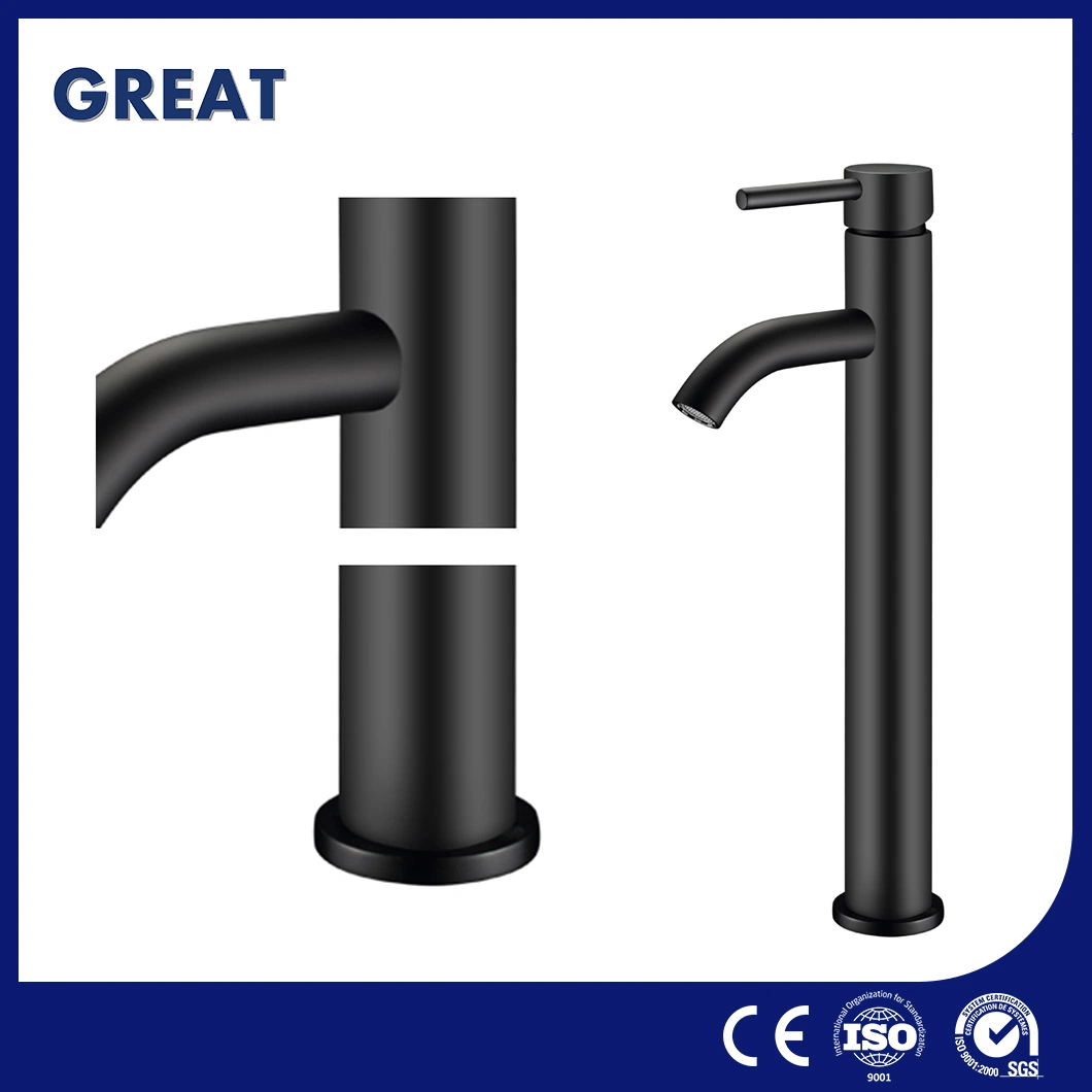 Great Bathroom Faucets Factory Wholesale Bathroom Sink Matte Black Faucet Gl32211bl321 Chrome Single Lever Basin Faucet China Easy Cleaning Water Basin Tap