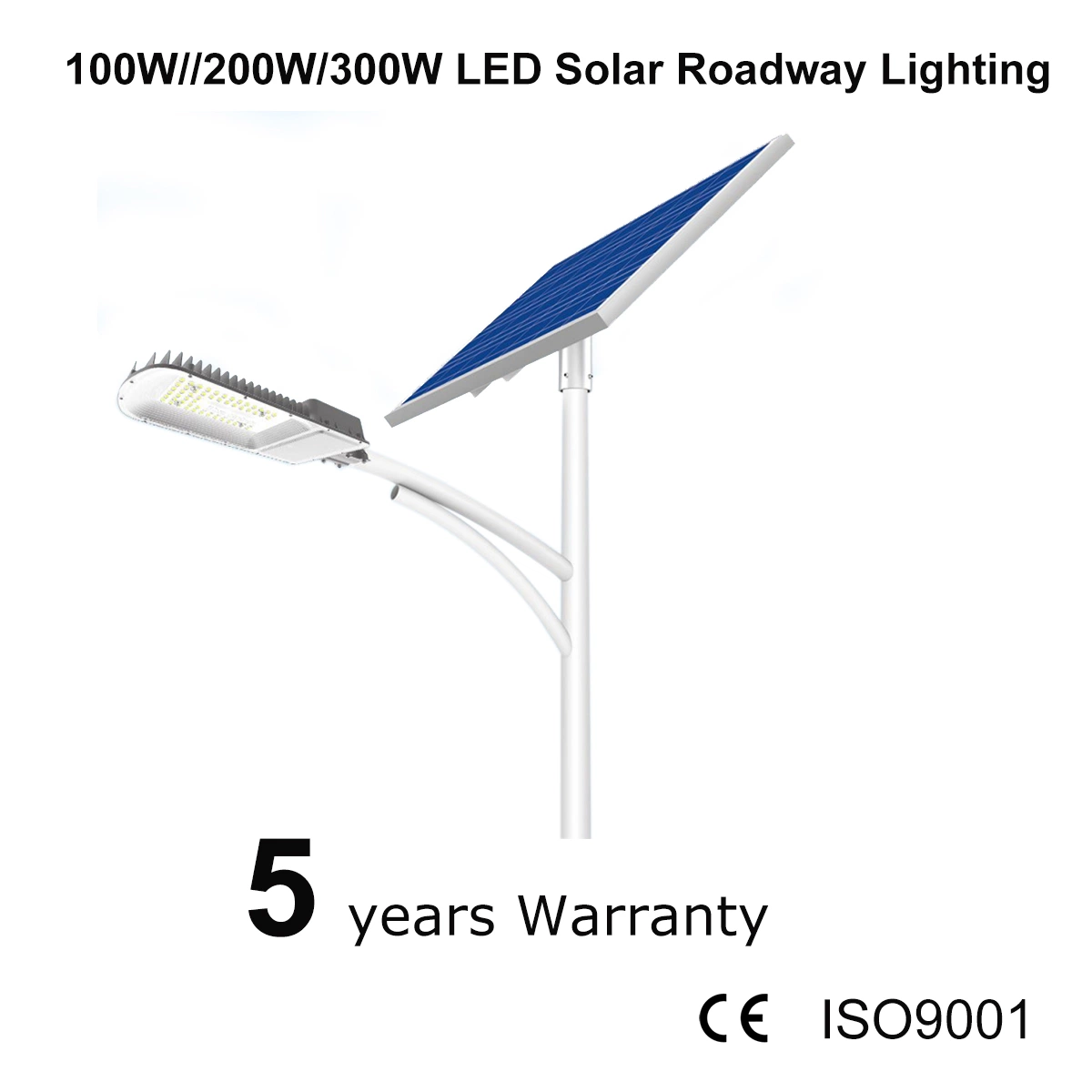 80W 120W 200W LED Solar System Street Lighting Fixture