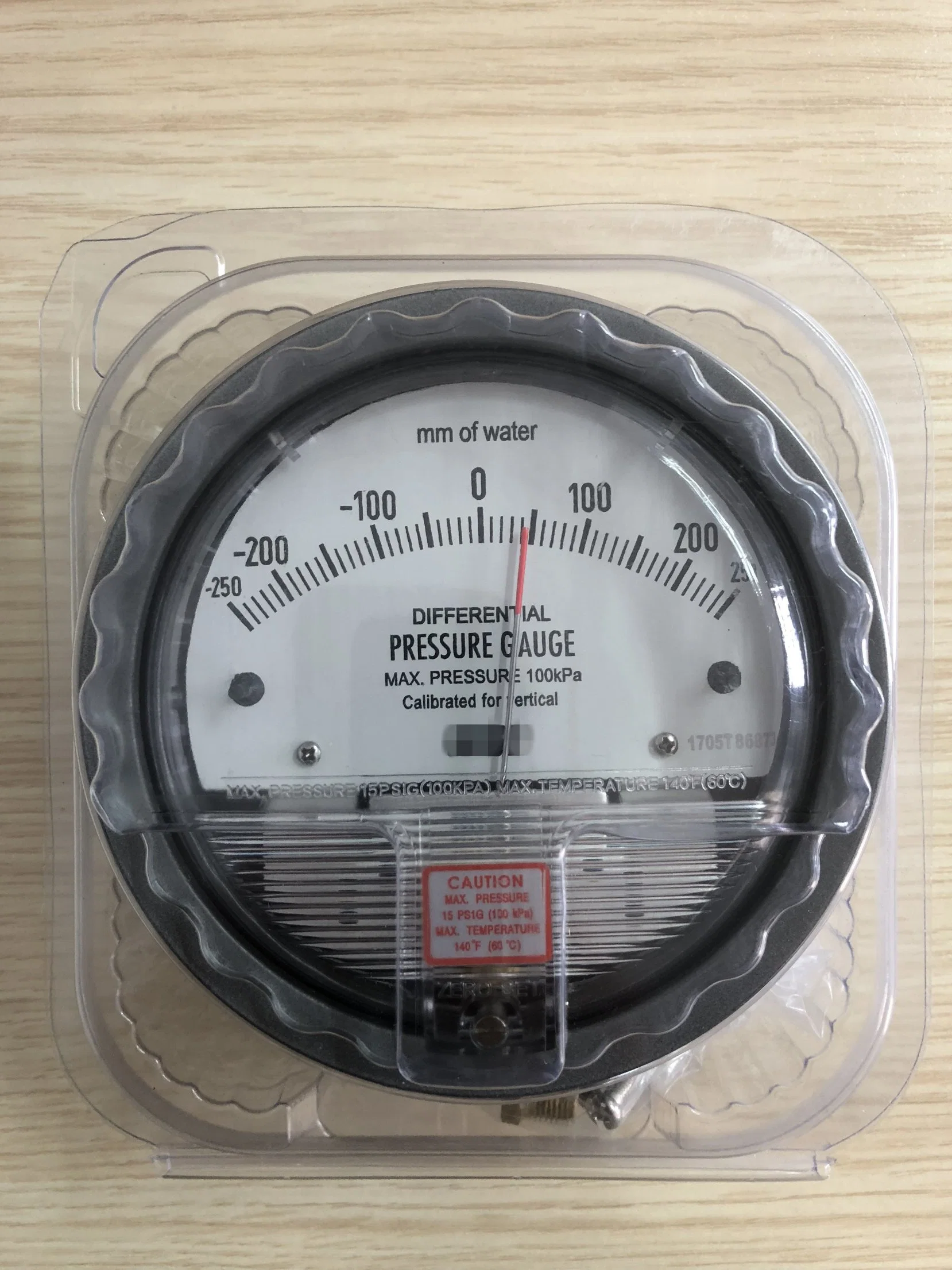 40mm Liquid Filled 304 316 Stainless Steel Magnehelic Differential Pressure Gauge