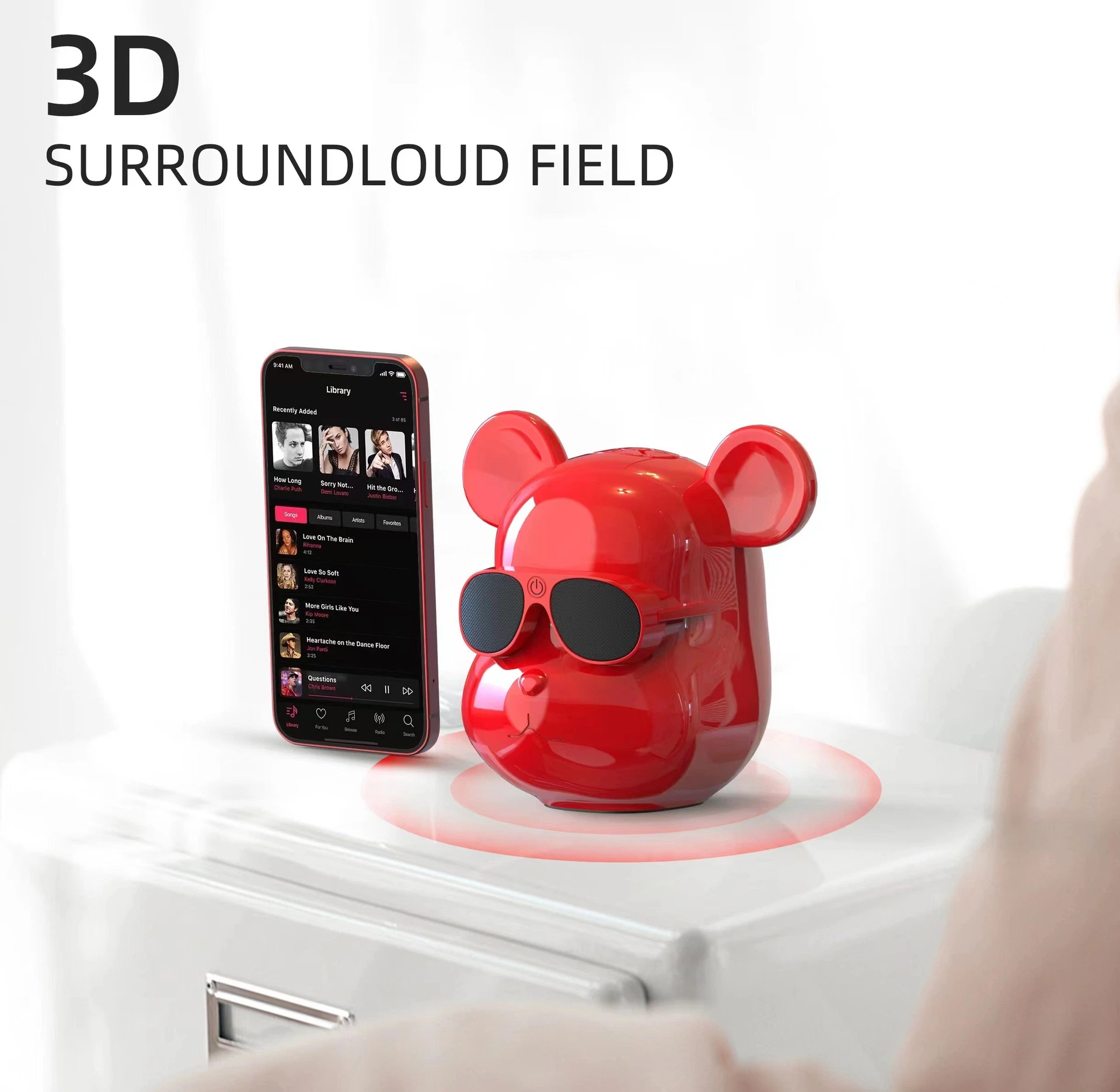 Mini Super Power Desktop popular Online popular violento Bear LD-L15 Bluetooth Audio Trend Play Creative USB Bear Head