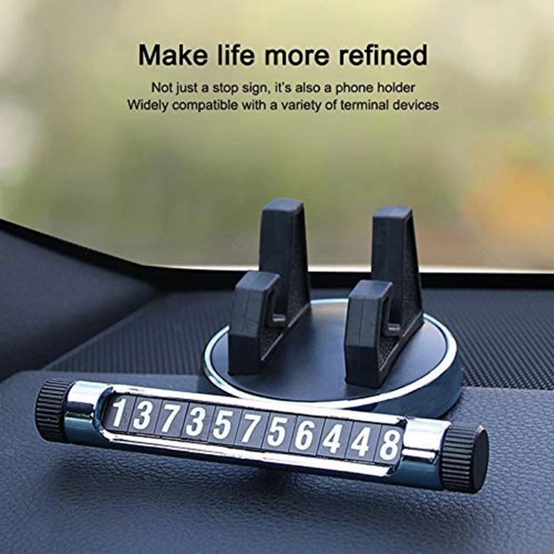 Multi-Function Car Instrument Panel Mobile Phone Holder Temporary Parking Card Ci12938