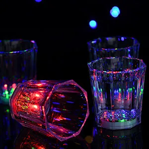 Water Sensitive Luminous Wine Glass Plastic LED Wine Glass for Bar