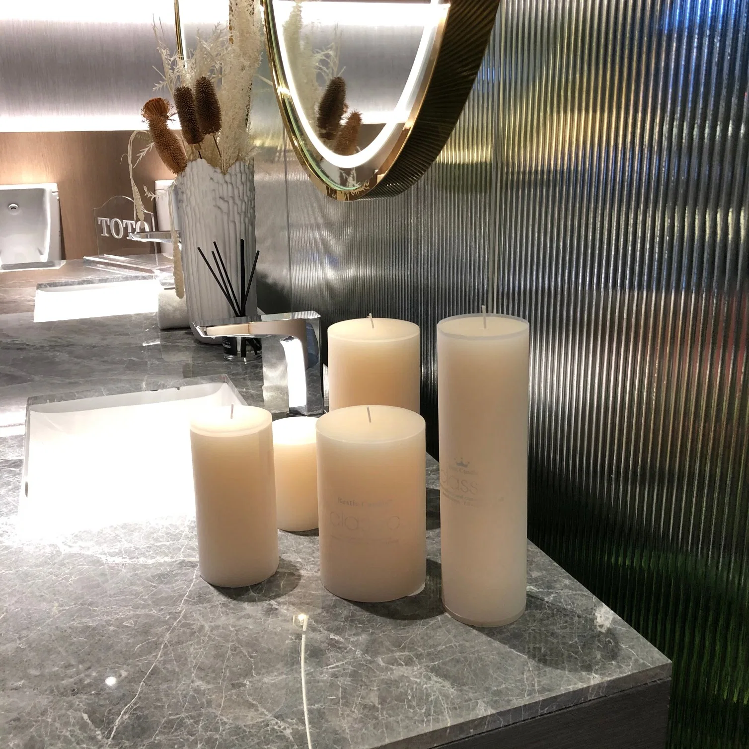 Pilar blanco decorativas velas para el hogar Decoraciones