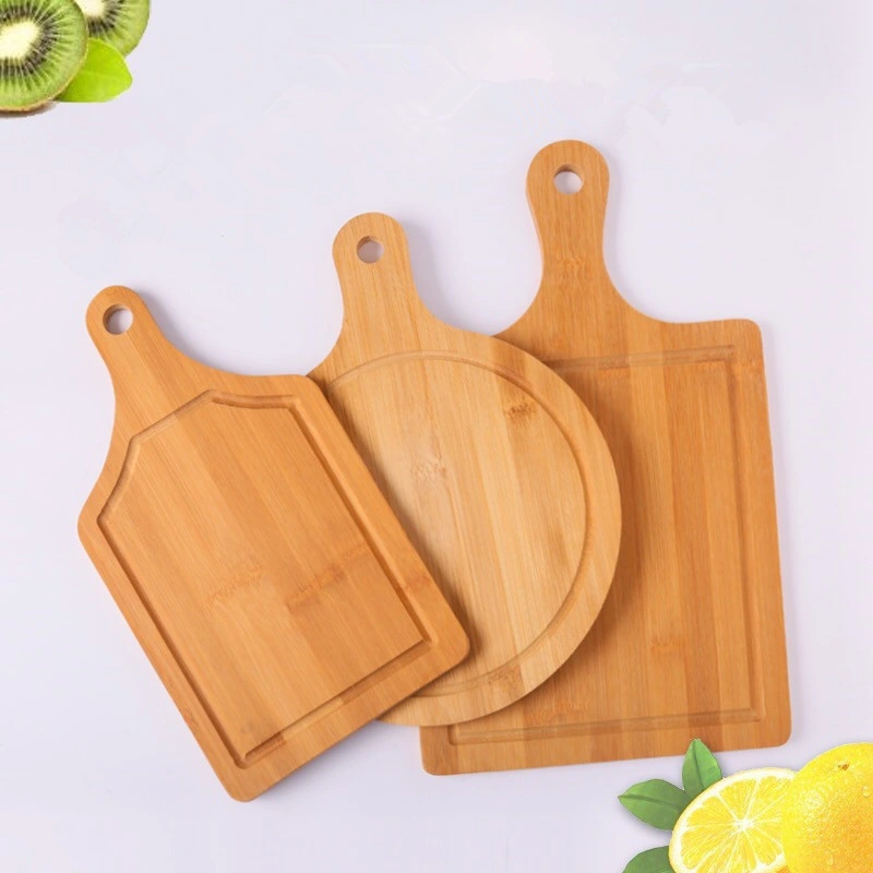 FDA LFGB Kitchenware Small Bamboo Cutting Board with Handle for Bread and Food Serving