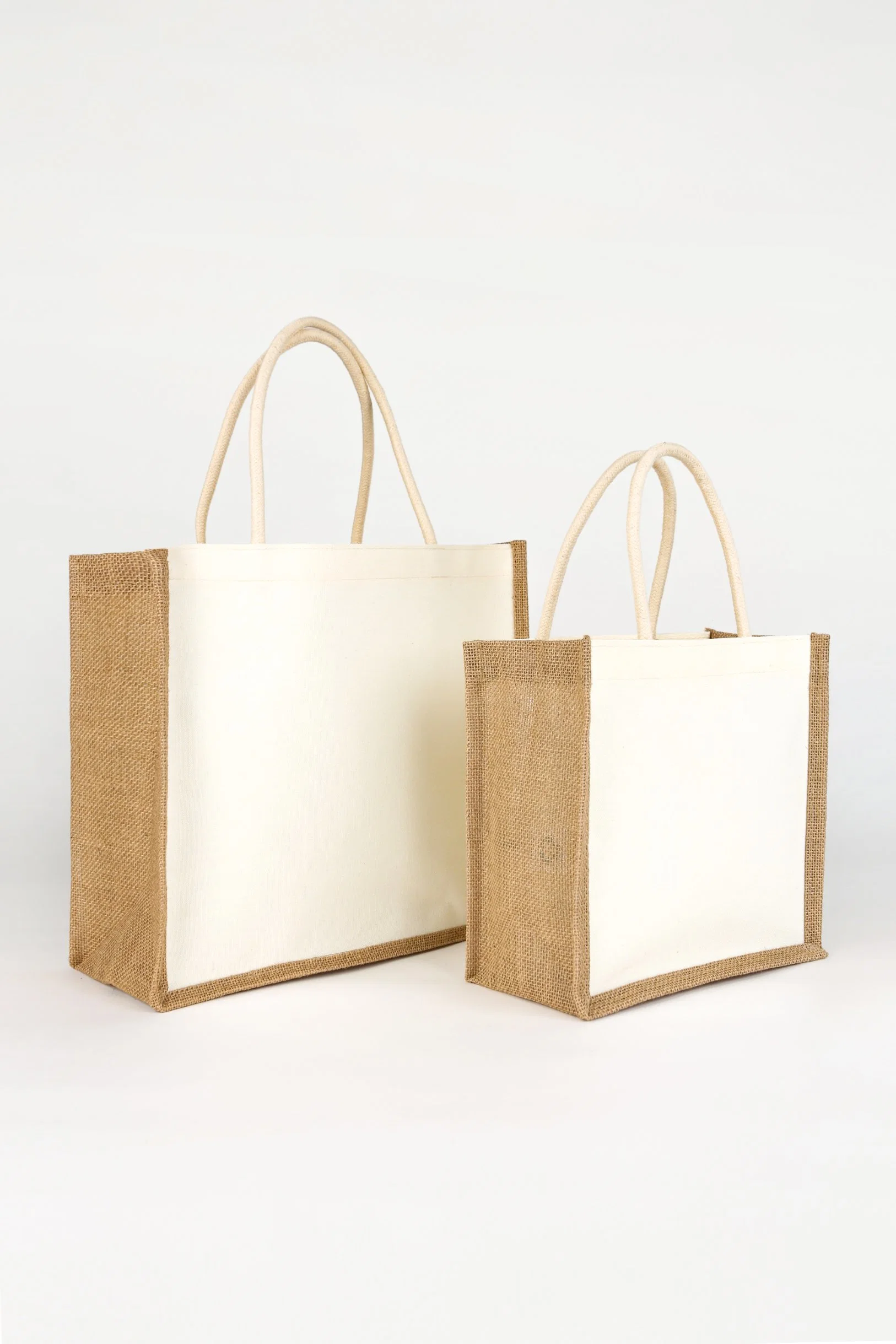 Eco-Friendly Handle Tote Bag Durable Shopping Bag Reusable Canvas & Flax Bag