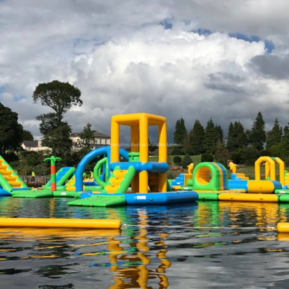 Bouncia 150 People Outdoor Floating Inflatable Water Park Games Manufacturer