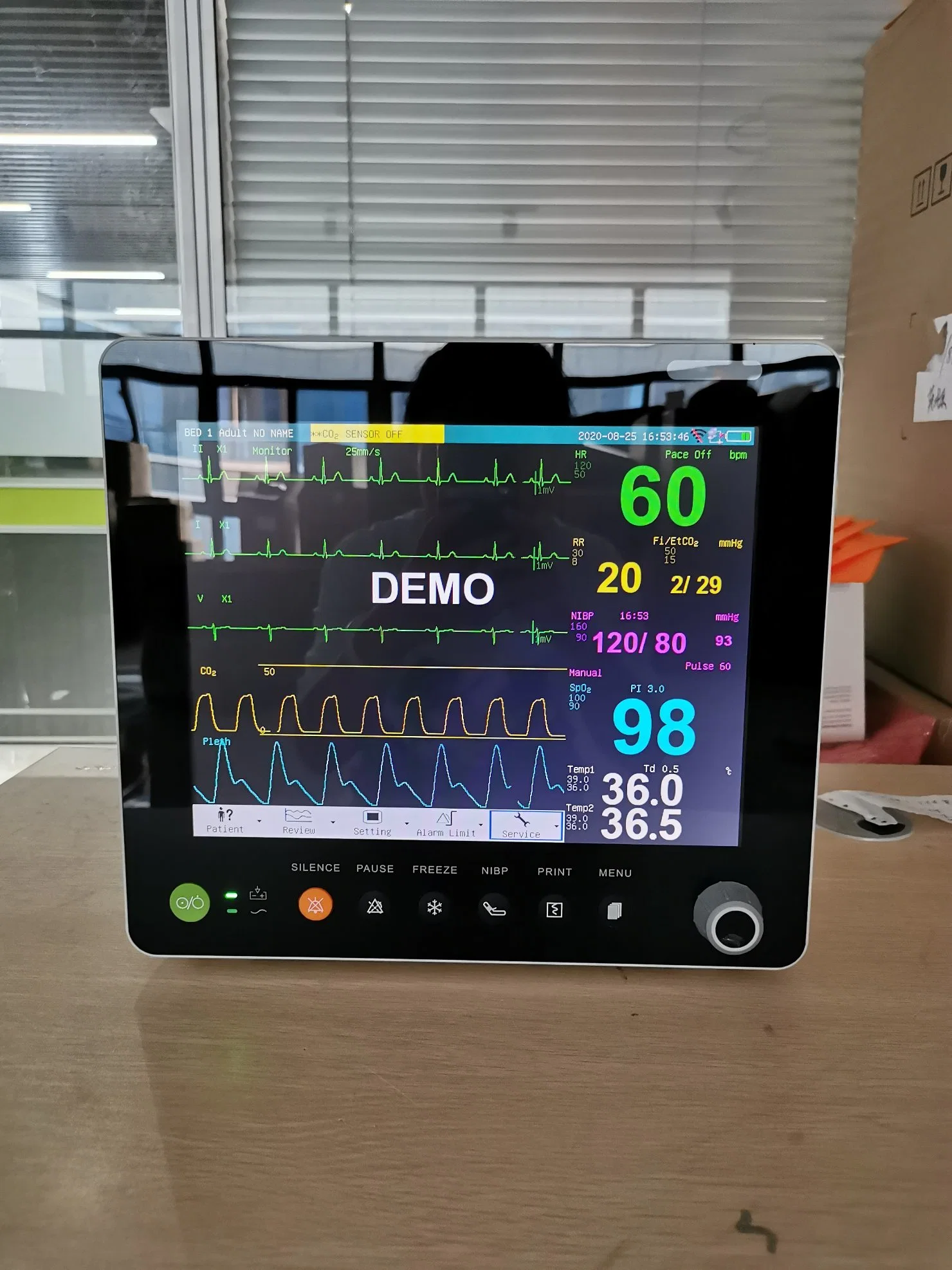 12.1 pulgadas de signos vitales de médicos el parámetro 6 monitor de paciente para la ICU