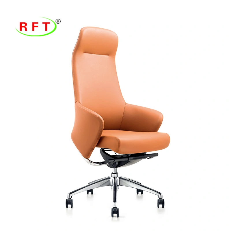 Lucky Orange Office Furniture Ergonomic Leather PU Executive Conference Table Chair