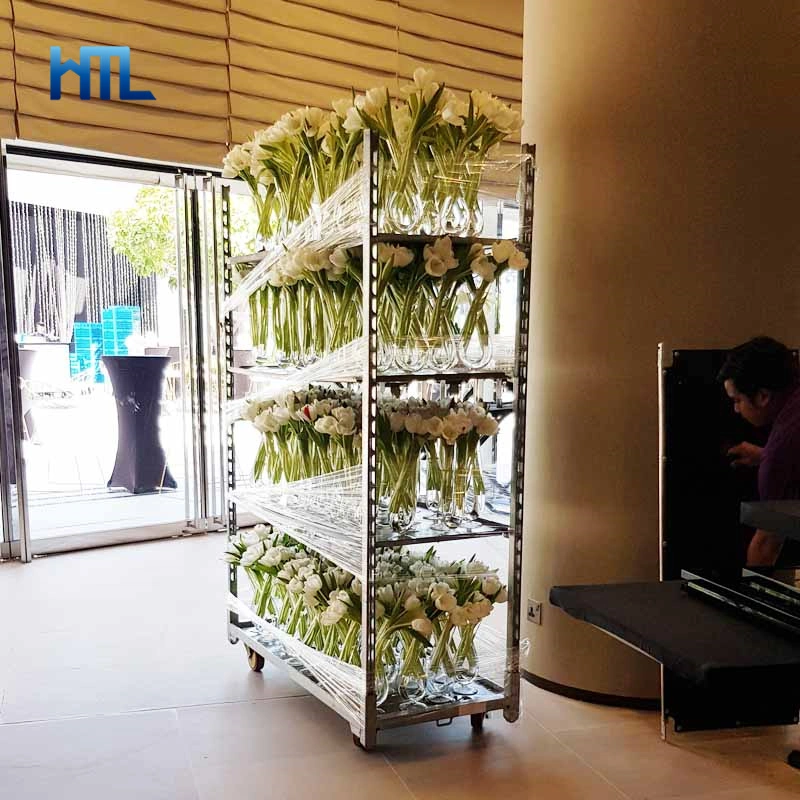 Flor de la planta de vivero Miltishelf danés del transporte de gases de efecto carro