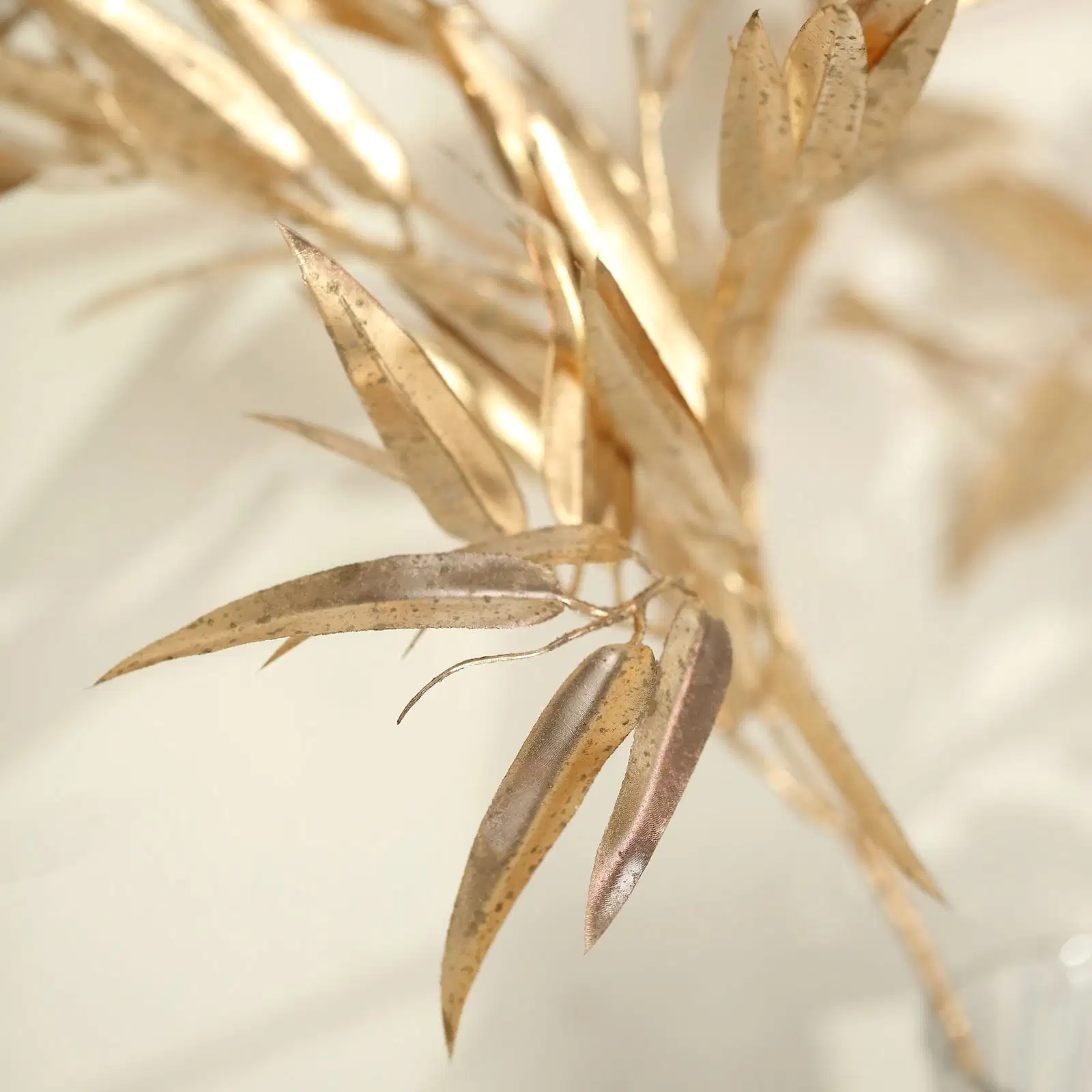 Wholesale/Supplier Shiny Metallic Gold Faux Arrangement Floral Stems Artificial Bamboo Plant