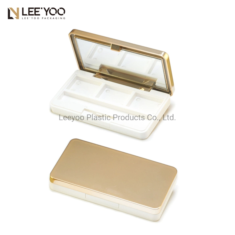 Pa-1052 Luxury 3 Colors Eyeshadow Pallet Empty Cosmetic Packaging Fashion Nuevo caso de Eyeshadow