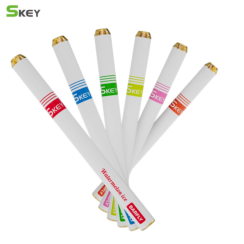 Commerce de gros Vape Slim Pen Vape 1.8ml jetables 600 bouffées Skey Barfly e-cigarette jetable