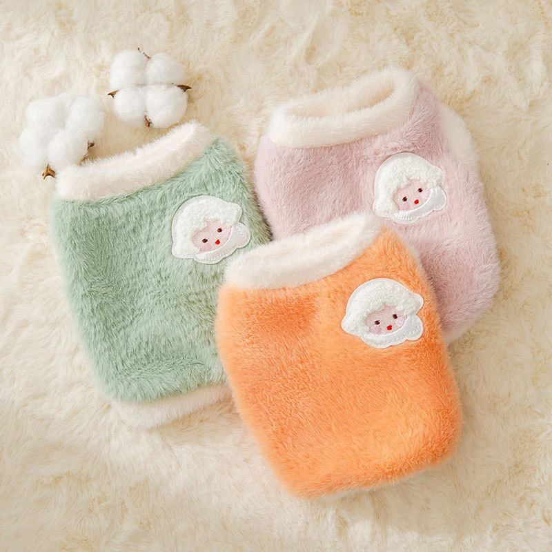 Vêtements pour animaux Manteau en fausse fourrure de vison pour petits ou moyens chiens Garçon ou fille Pulls pour chats ultra doux et chauds pour animaux de compagnie.