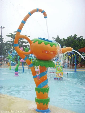 Fantástico parque acuático Teapot Spray Fiberglass para juegos para niños pequeños